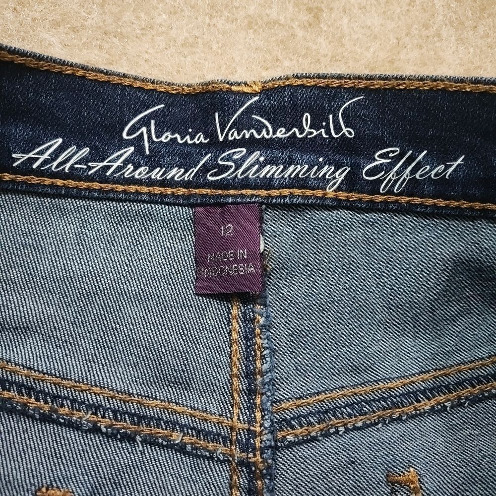 Gloria Vanderbilt Slimming Effect Capri Denim Blue Jean Pants #7 - Picture 6 of 10